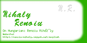 mihaly renoiu business card